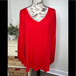 Brand New - V-Neck Bell Long Sleeve Top